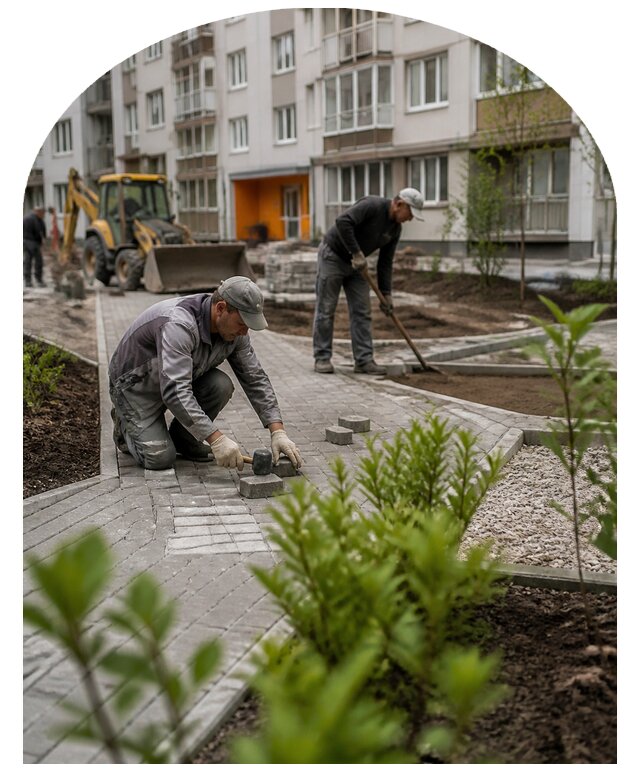 Благоустройство двора многоквартирного дома в Фурманове